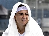 Ve finále enské dvouhry získává Petra Kvitová nad Karolínou Muchovou první set...