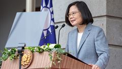 Znovuzvolená tchajwanská prezidentka Cchaj Jing-wen.