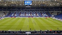 Prázdné tribuny v Schalke
