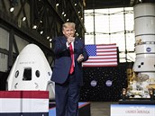 Na start rakety se pijel podívat i americký prezident Donald Trump.