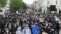 Londnsk protest za hnut Black Lives Matter
