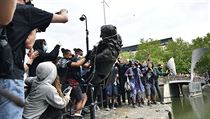 Protesty v Bristolu ve Velk Britnii