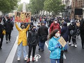 Protestující v Londýn