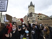 Protestující v Praze