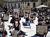 Protest v italské Turín