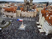 Protesty na Staromstském námstí v Praze