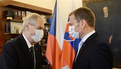 Slovenský premiér Matovič zamířil na Hrad. Návštěva Prahy je jeho první oficiální zahraniční cestou