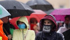 V Českých Budějovicích se 9. června 2020 i přes deštivé počasí konala protestní...