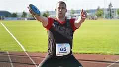 Atletický mítink Spolu na startu, 1. ervna 2020 v Plzni. Diska Igor Gondor.