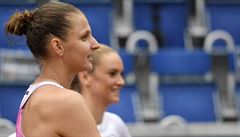 Finále tenisového turnaje �en LiveScore Cup, 6. �ervna 2020 v Praze. Vít�zka...