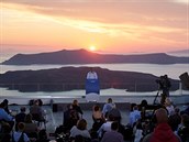 ecký premiér Kyriakos Mitsotakis ohlásil zaátek turistické sezony na ostrov...