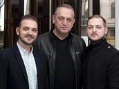 Fotbalový agent Pavel Zíka se syna Filipem a Davidem