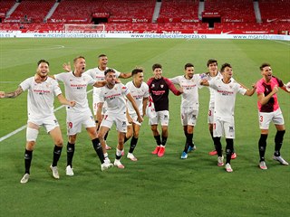 Sevilla s Vaclkem pi restartu La Ligy zdolala v derby Betis 2:0