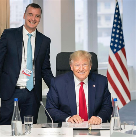Rocco Casalino s prezidentem Donaldem Trumpem.