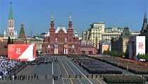 Vojensk pehldka na Rudm nmst v Moskv 24. ervna 2020, kter se kon na...