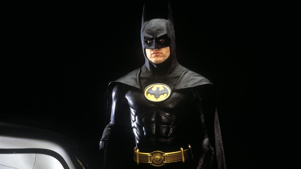 Michael Keaton ve filmu Batman (1989). Režie: Tim Burton.