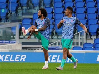 Marcelo a Casemiro bhem rozcviky