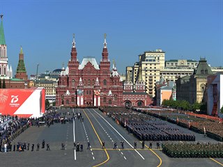 Vojensk pehldka na Rudm nmst v Moskv 24. ervna 2020, kter se kon na...