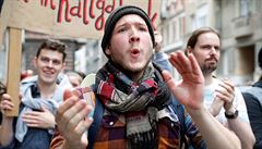Demonstrace proti chystané reform� Univerzity divadelních a filmových um�ní v...