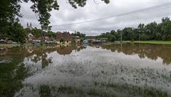 �í�ka Novohradka v obci Lu�e na Chrudimsku, kde p�esáhla hranici 3. povod�ového...