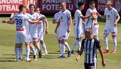 Nadstavba první fotbalové ligy - odvetné semifinále skupiny o Evropu mezi SK...