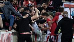 Utkání nadstavby 1. fotbalové ligy: SK Slavia Praha - FC Viktoria Plze�....