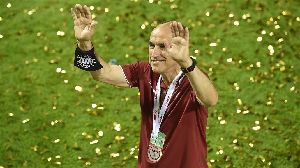 Václav Kotal se raduje z vít�zství v poháru.