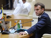 Francouzský prezident Emmanuel Macron na jednání ohledn situace v Sahelu v...