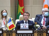 Francouzský prezident Emmanuel Macron na summitu G5 Sahel.