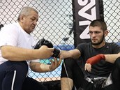 MMA zápasník Chabib Nurmagomedov se svým otcem