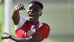 Autor prvního gólu Ibrahim Benjamin Traoré ze Slavie.