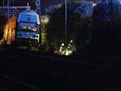 kodu pi úterní nehod vlak u eského Brodu vyíslila Drání inspekce na 45...