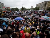 Obyvatelé Moskvy protestují proti zmnám v ruské ústav, které umoní...