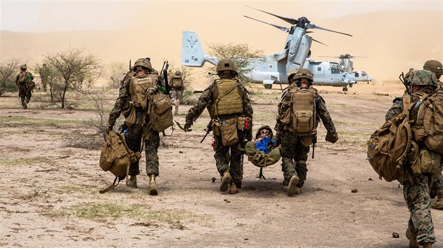 Amerití vojáci v Africe.