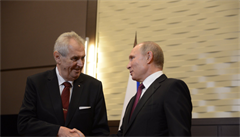 Setkání Miloe Zemana s Vladimirem Putinem v Soi.