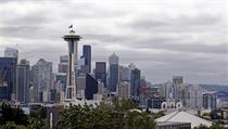 Pohled na město Seattle.