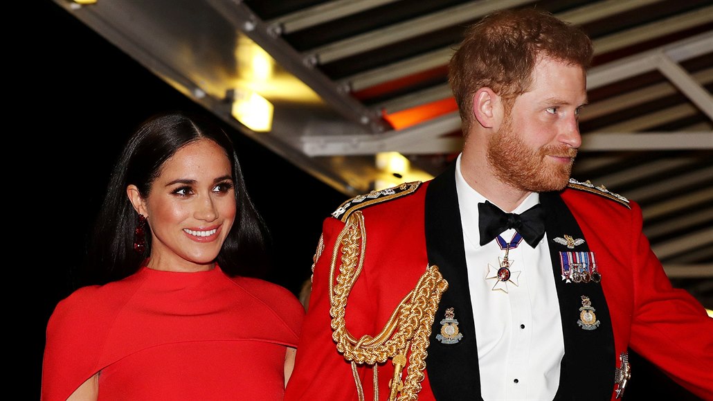 Harry a Meghan na festivalu Mountbatten v Londýn�, b�ezen 2020.