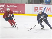 Hokejisté Winnipegu se pipravují na play-off NHL.