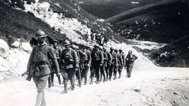 Hlídka československých vojáků v Itálii za první světové války