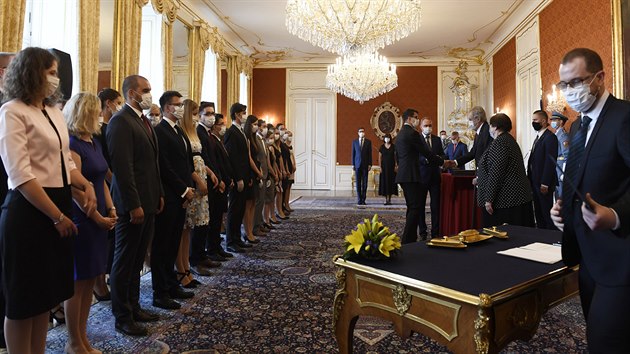 Prezident Milo Zeman 29. ervence 2020 na Praském hrad jmenoval 33 nových...