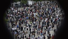 ‚Demisi, demisi!‘ Protestující v Ostravě požadují konec Vojtěcha, nelíbí se jim komunikační blamáž ke covidu