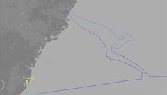Dráha letu QF7474 mířící z australského Sydney do Los Angeles vykreslila na... | na serveru Lidovky.cz | aktuální zprávy