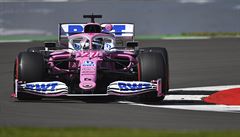 Nico Hülkenberg p�i tréninku na okruhu Silverstone.