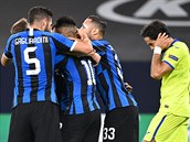 Evropská liga: Inter Milán - Getafe (hrái Interu slaví gól)