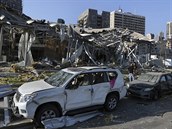Zniené budovy po výbuchu v Bejrútu.