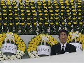 Japonský ministr inzó Abe promluvil u píleitosti 75. výroí shození atomové...