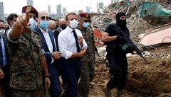 Msc od tragdie v Bejrtu. Macron pi dal nvtv koloval Libanonce, zem zstv na kolenou