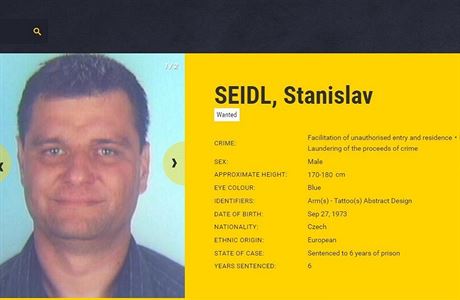 Na seznamu nejhledanjch zloinc Evropy je i ech Stanislav Seidl.