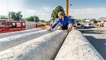V�tvarn�k Josef Zlamal a betonov� plastiky