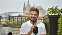 Švýcarský tenista Stan Wawrinka vystoupil 14. srpna 2020 v Praze na tiskové...